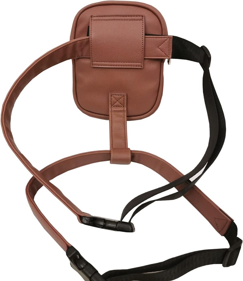 Larswon Plus Size Leg Harness Bag for Women - Synthetic Leather Thigh Pouch Hip Fanny Pack - Image 4